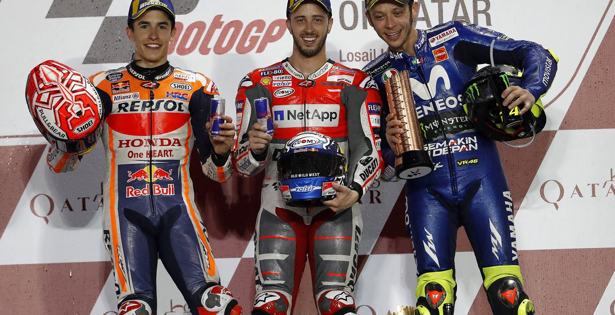 MotoGP en Qatar: Dovizioso se impone a Márquez