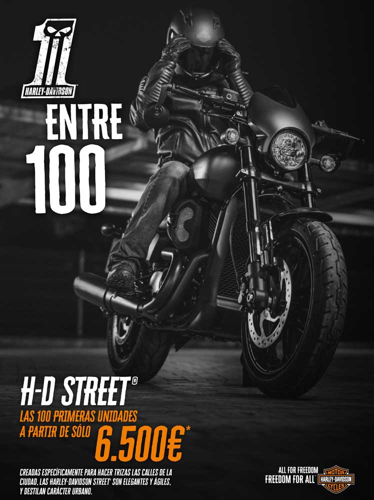 Campaña Harley Davidson Street 1 entre 100