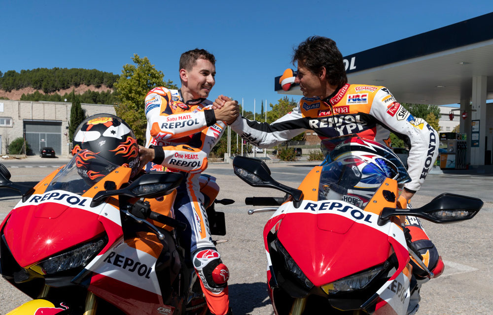Jorge Lorenzo y Alex Crivillé salen juntos a rodar en moto