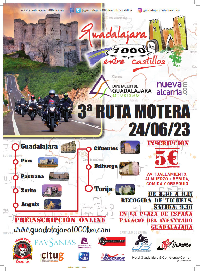 Ruta Motera Guadalajara 1000 kilometros entre castillos