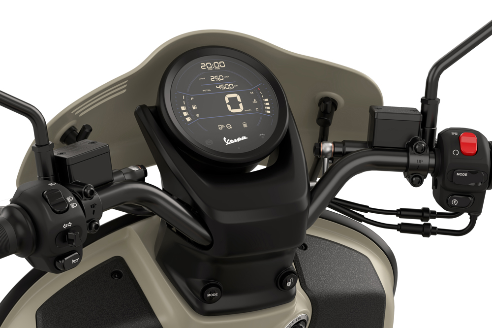 La Vespa estrena instrumentación LCD.